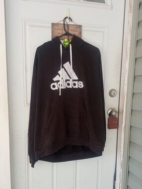 Men's Extra Large Basic Black Adidas Hoodie